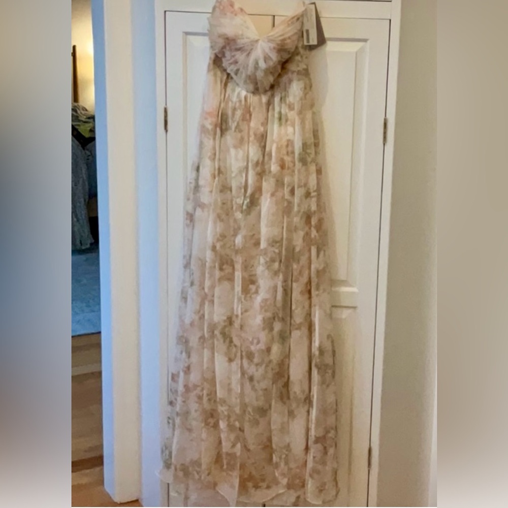Jenny Yoo Floral Maxi Dress Gown - NWT - Size 6